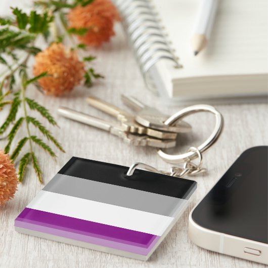 Aseksuele vlag sleutelhanger (Voorkant Rechts)