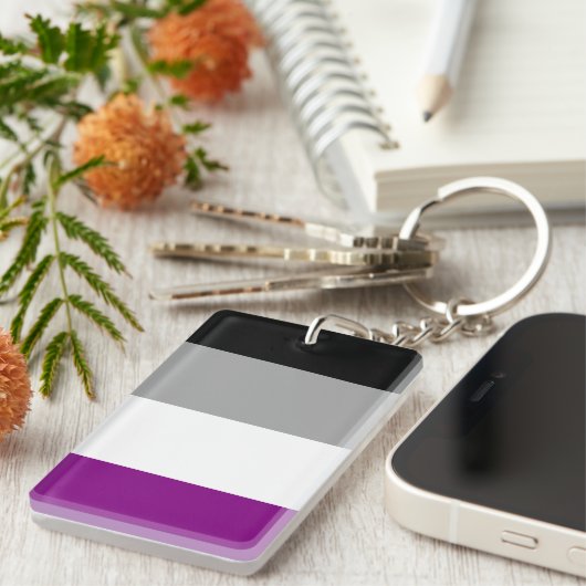 Aseksuele vlag sleutelhanger (Voorkant Rechts)