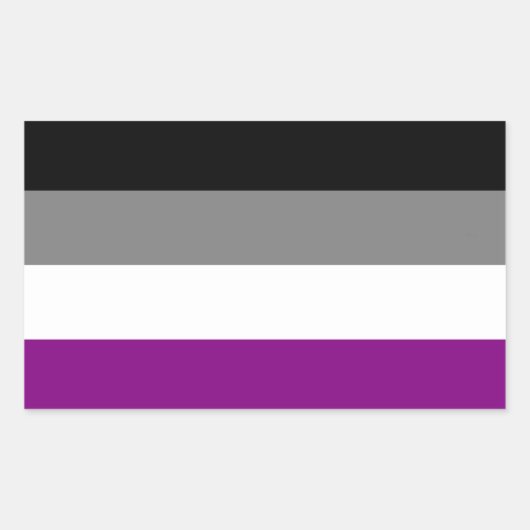 Aseksuele vlag sticker (Voorkant)