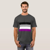 Aseksuele vlag t-shirt (Voorkant volledig)