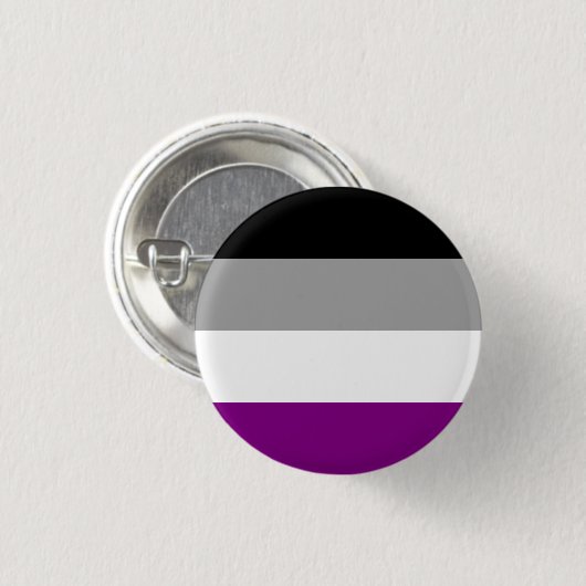 Aseksuele vlag van hoge kwaliteit Button (Voorkant /achterkant)