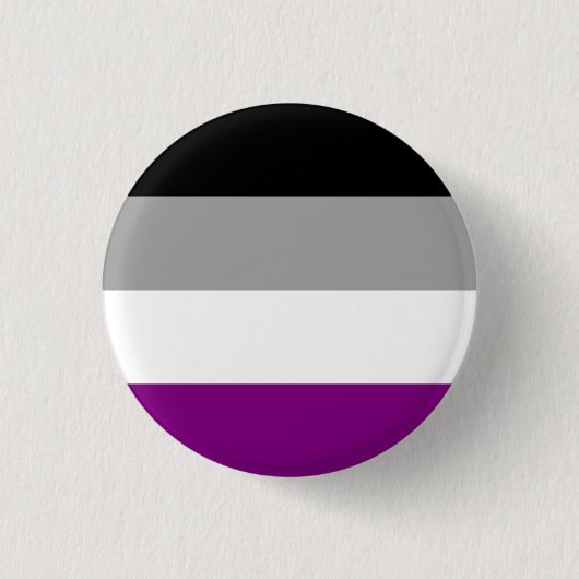 Aseksuele vlag van hoge kwaliteit Button (Voorkant)