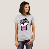 Aseksuele Vuist Pride T-shirt (Voorkant volledig)