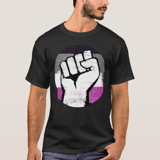 Aseksuele Vuist Pride T-shirt (Voorkant)