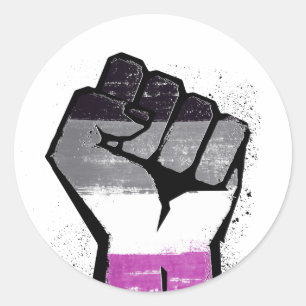 Aseksuele weerstand ronde sticker
