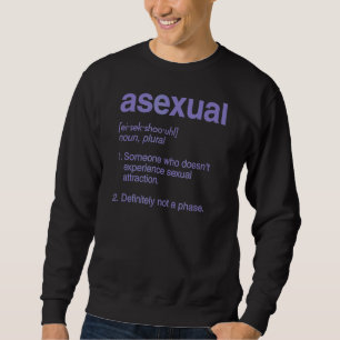 Aseksuele woordenboekdefinitie geen faseplap trui