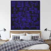Asemische Zwervelingen I Canvas Afdruk (Insitu (Slaapkamer))