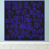 Asemische Zwervelingen I Canvas Afdruk (Insitu (Houten vloer))