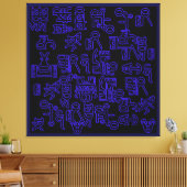 Asemische Zwervelingen I Canvas Afdruk (Insitu (Woonkamer))