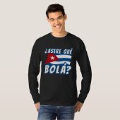 Asere Que Bola Cuban Havana Cuba Cuban Flag  Baseb T-shirt (Voorkant volledig)