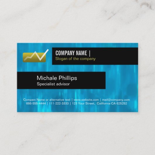ASESOR EN BOLSA VALORES INVERSIÓN ELEGANTE AZUL VISITEKAARTJE (Voorkant)