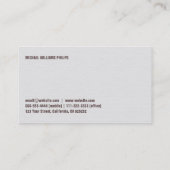 Asesor inmobiliario - Profesional elegante blanco Visitekaartje (Achterkant)