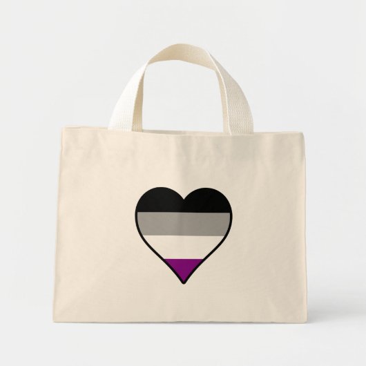 Asessualiteit trots hart boodschappentas mini tote bag (Voorkant)
