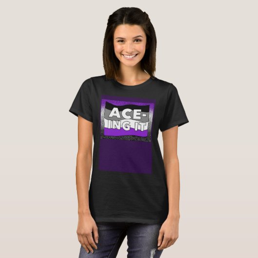 Asexual ACE ing IT Pride LGBTQ+ T-shirt (Voorkant volledig)