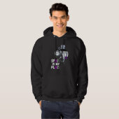 Asexual Astronaut Cat Retro Space Is My Place Ace  Hoodie (Voorkant volledig)