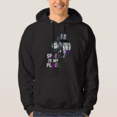 Asexual Astronaut Cat Retro Space Is My Place Ace  Hoodie (Voorkant)