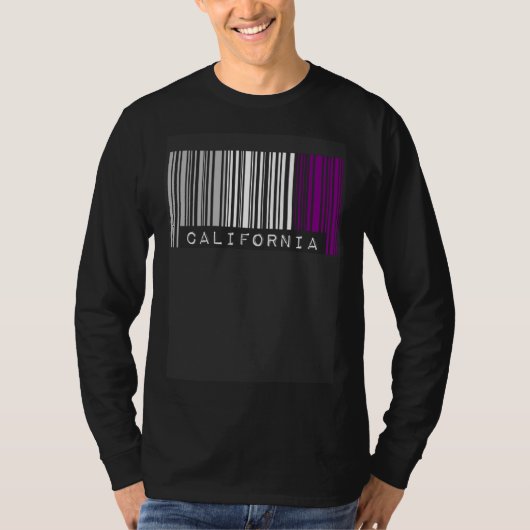 Asexual Barcode Pride California Cute Ace Aestheti T-shirt (Voorkant)