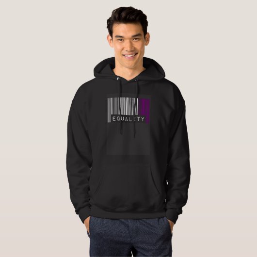 Asexual Barcode Pride Equality Cute Ace Aesthetic  Hoodie (Voorkant volledig)