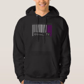 Asexual Barcode Pride Equality Cute Ace Aesthetic  Hoodie (Voorkant)