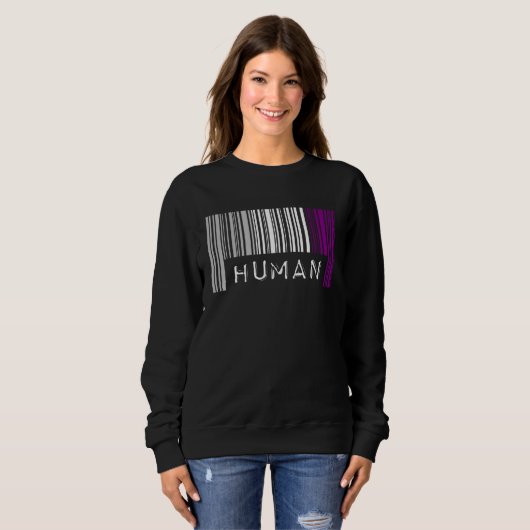 Asexual Barcode Pride Human Cute Ace Aesthetic LGB Trui (Voorkant volledig)
