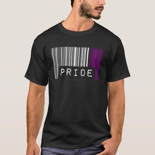 Asexual Barcode Pride Maand Leuke Ace Esthetische T-shirt (Voorkant)