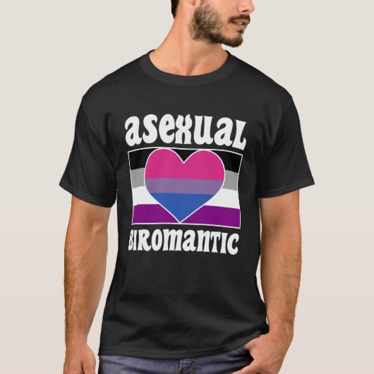 Asexual Biromantic Pride Flag Cute  Ace Aesthetic T-shirt (Voorkant)