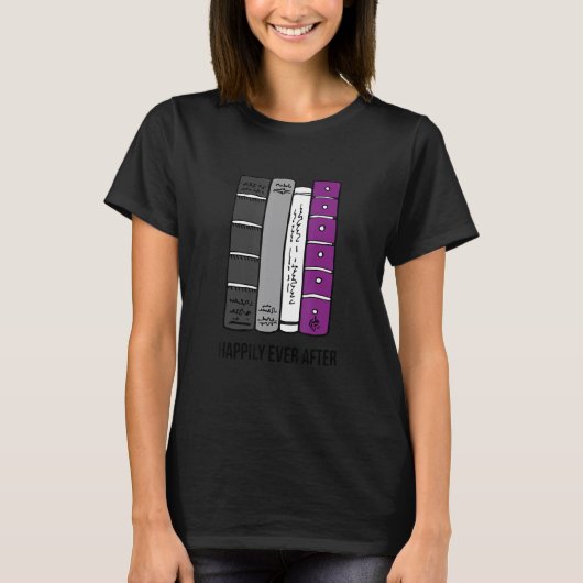 Asexual Bookworm Ace Pride Book Lover Proud Asexua T-shirt (Voorkant)