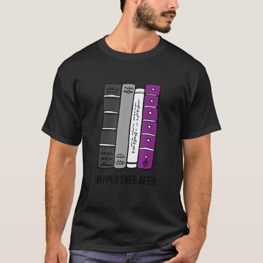 Asexual Bookworm Ace Pride Book Lover Proud Asexua T-shirt (Voorkant)