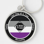 Asexual Clean Milestone Gift Sleutelhanger (Voorkant)