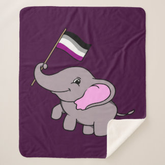 Asexual Elephant Design Sherpa Deken