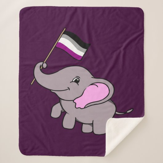 Asexual Elephant Design Sherpa Deken (Voorkant)