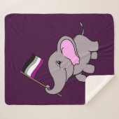 Asexual Elephant Design Sherpa Deken (Voorkant (horizontaal))