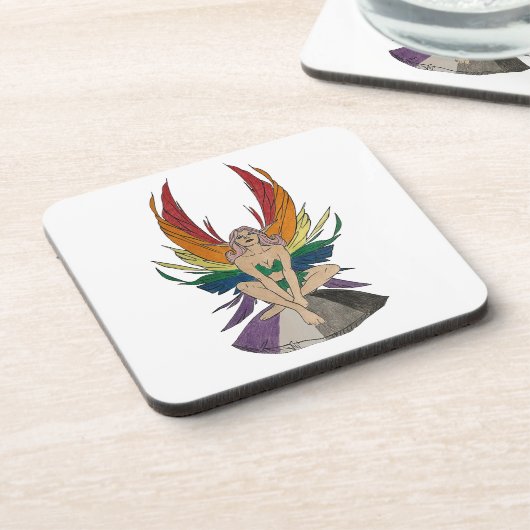 Asexual Faerie Bier Onderzetter (Linkerzijde)