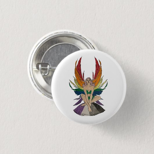 Asexual Faerie Ronde Button 3,2 Cm (Voorkant /achterkant)
