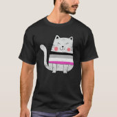 Asexual Flag LGBTQ Cats Pride Cat T-shirt (Voorkant)