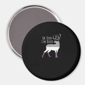 Asexual Flag Oh Deer Queer Pride Funny LGBT Design Magneet (Voorkant / Achterkant)