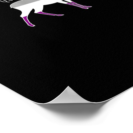 Asexual Flag Oh Deer Queer Pride Funny LGBT Design Poster (Hoek)