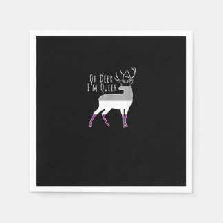 Asexual Flag Oh Deer Queer Pride Funny LGBT Design Servet