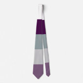 Asexual Flag Paarse Grijs Gestreept LGBT Stropdas (Voorkant)