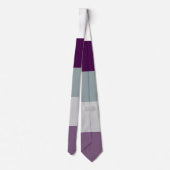 Asexual Flag Paarse Grijs Gestreept LGBT Stropdas (Achterkant)