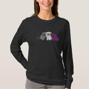 Asexual Flag Pride LGBTQ Honden Asexual Pug T-shirt