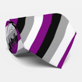 Asexual Flag Stripes Stropdas (Opgerold)