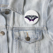 Asexual Flag Swallowtail Butterfly Ronde Button 5,7 Cm (In situ)