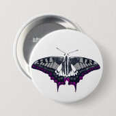 Asexual Flag Swallowtail Butterfly Ronde Button 7,6 Cm (Voorkant /achterkant)