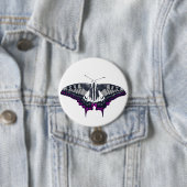 Asexual Flag Swallowtail Butterfly Ronde Button 7,6 Cm (In situ)