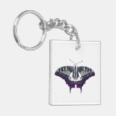 Asexual Flag Swallowtail Butterfly Sleutelhanger (Voorkant Links)