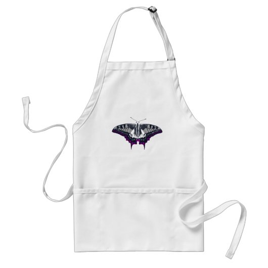 Asexual Flag Swallowtail Butterfly Standaard Schort (Voorkant)