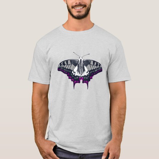 Asexual Flag Swallowtail Butterfly T-shirt (Voorkant)