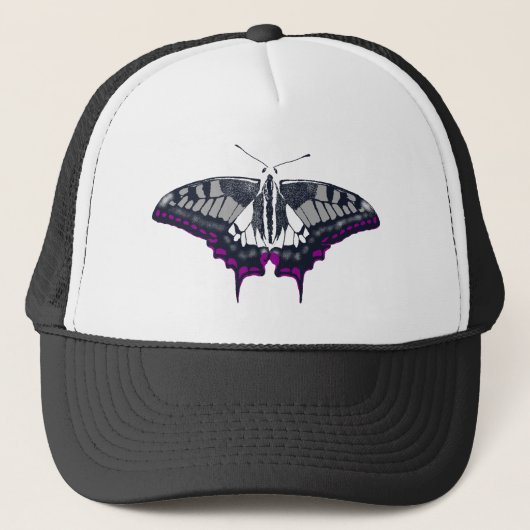 Asexual Flag Swallowtail Butterfly Trucker Pet (Voorkant)