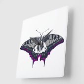 Asexual Flag Swallowtail Butterfly Vierkante Klok (Hoek)